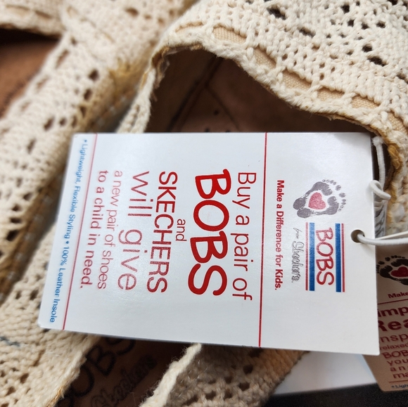 NWT Bobs lace crochet loafer Casual shoes 10 Natural Douly Flats cream Cottage - Picture 13 of 14